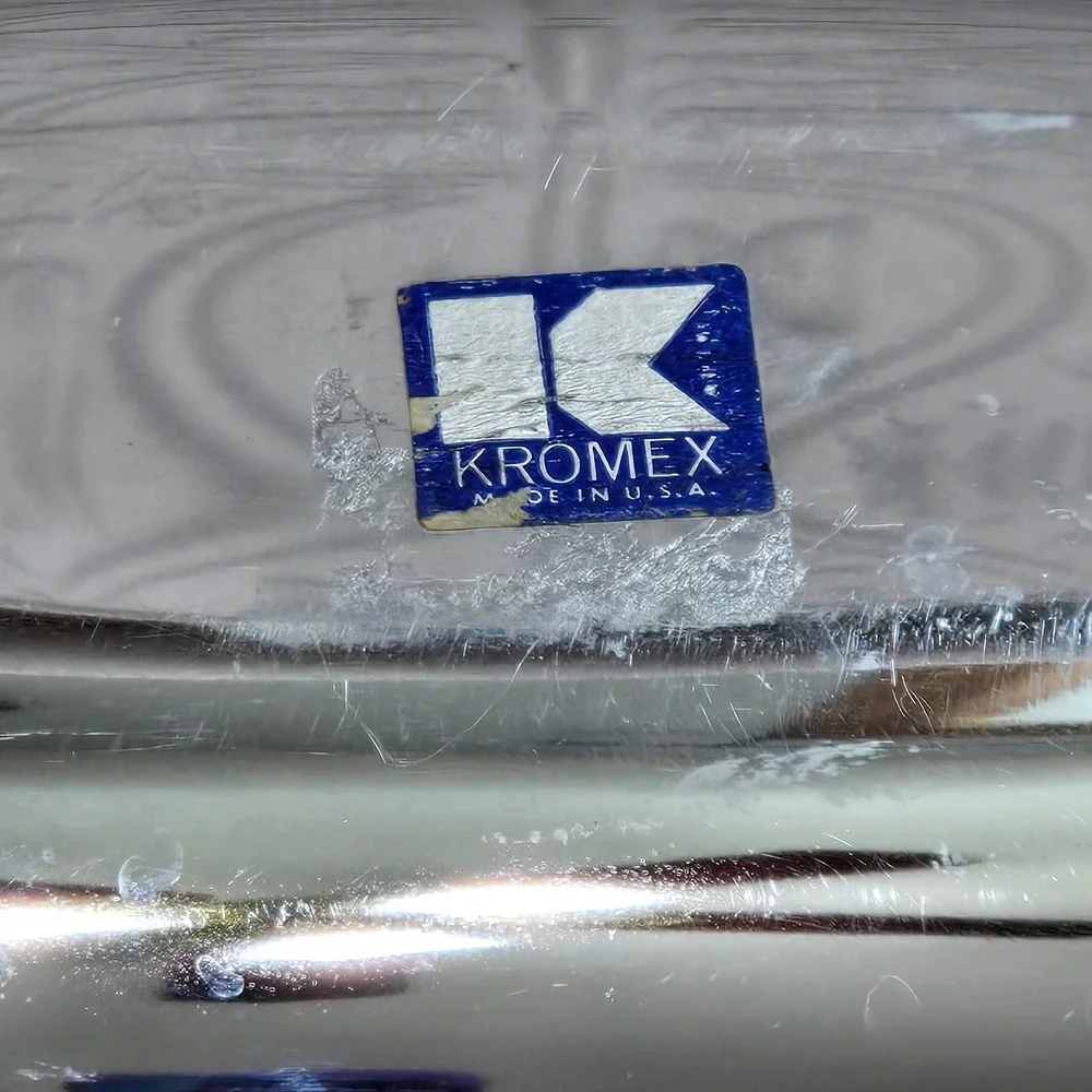 Vintage MCM Kromex® Oblong Tray - Stainless‎ Steel & Walnut 16.25 X 6.5